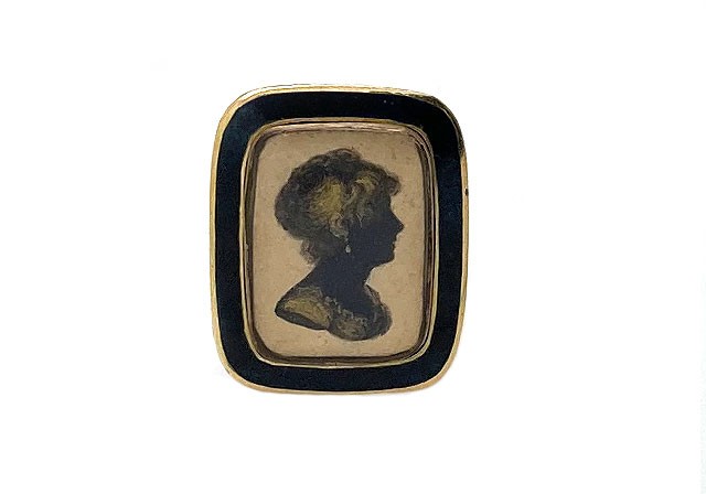 Antique Georgian Enamel Brooch, engraved and dated on the reverse 1816